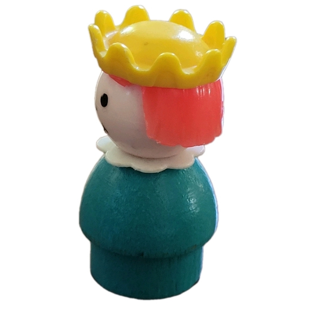 Fisher Price Little People Princess Vintage 993 Castle TURQUOISE Wood Body - Picture 6 of 10